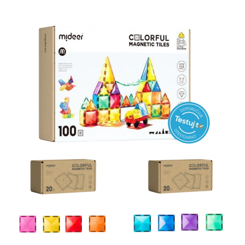 SET Building set 100 pieces + Magnetic pieces TOTAL 140 pieces