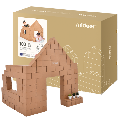 Kartonové cihličky - stavebnice - 100 ks | Toysimply EU