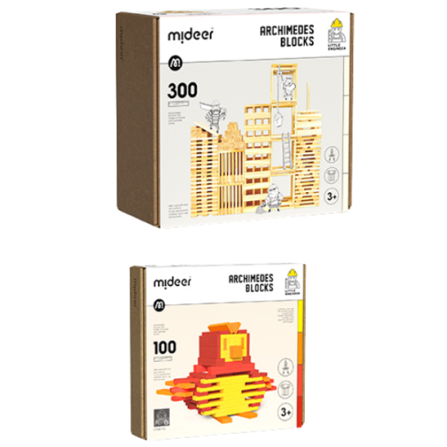 Zestaw klocków BLOCKS + ciepłe kolory 400 elementów