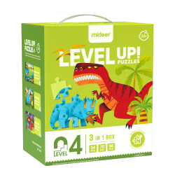 LEVEL UP! 04 - Dinozaury puzzle 3w1