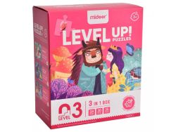 LEVEL UP! 03 - Przygody księżniczek puzzle 3w1 wersja 2022