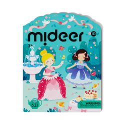 Znovu použitelné gelové samolepky - Princezny - 61 ks