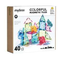 Animals coloured magnetic building set 40 pcs