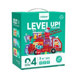 LEVEL UP! 04 - Pojazdy puzzle 3w1