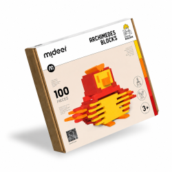 ARCHIMEDES BLOCKS wooden building blocks warm colours 100 pcs