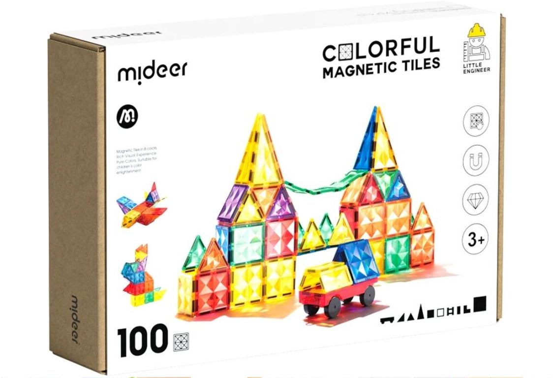 Barevná magnetická stavebnice - 100 ks